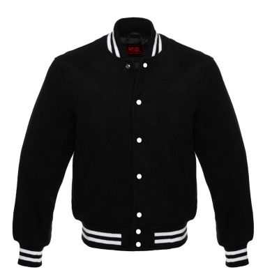 Varsity Classic jacket Black-White trims